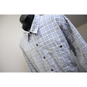 ORVIS Country Shirt Rugged Plaid Thin Terry Cloth Long Sleeve Mens Size 2XL XXL